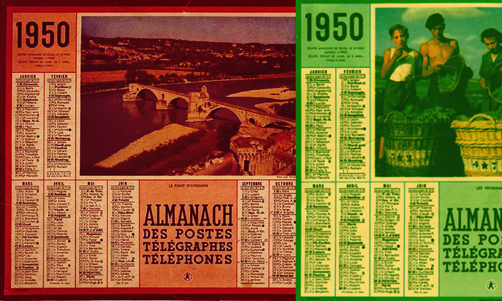 Années 50 sur le calendrier des Postes -- 26xe