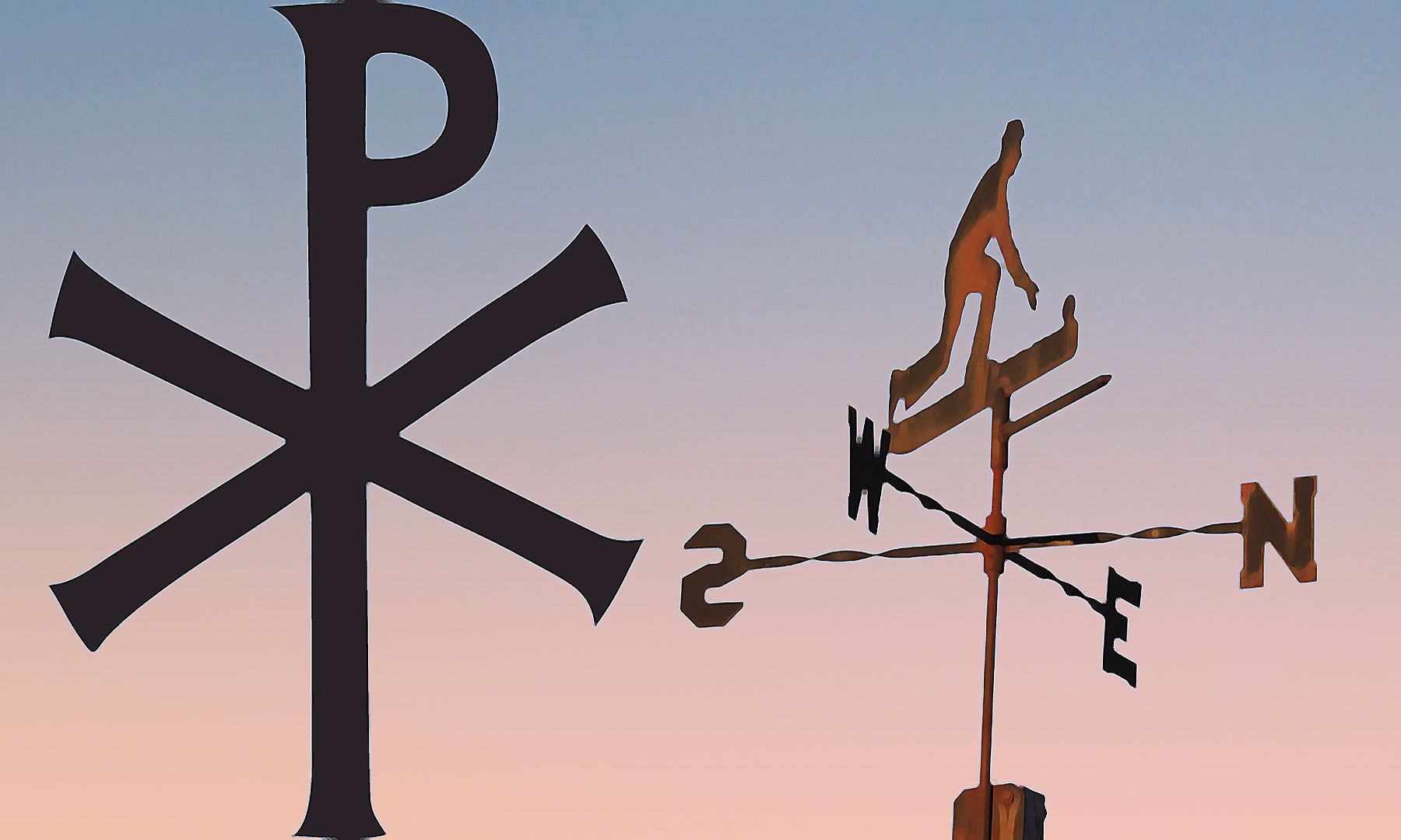 Chrisme et girouette traditionnelle --- 25xe